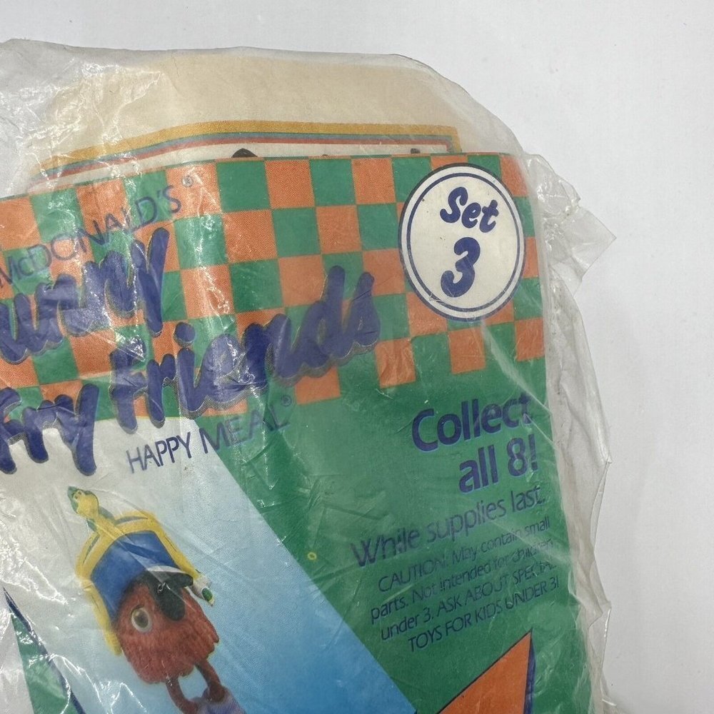 1989 McDonald’s Funny Fry Friends Happy Meal Toy Figure Matey Set 3 SEALED - Picture 5 of 13